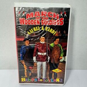 Vintage March of the Wooden Soldiers Laurel and Hardy VHS Movie Color 1991 Tape